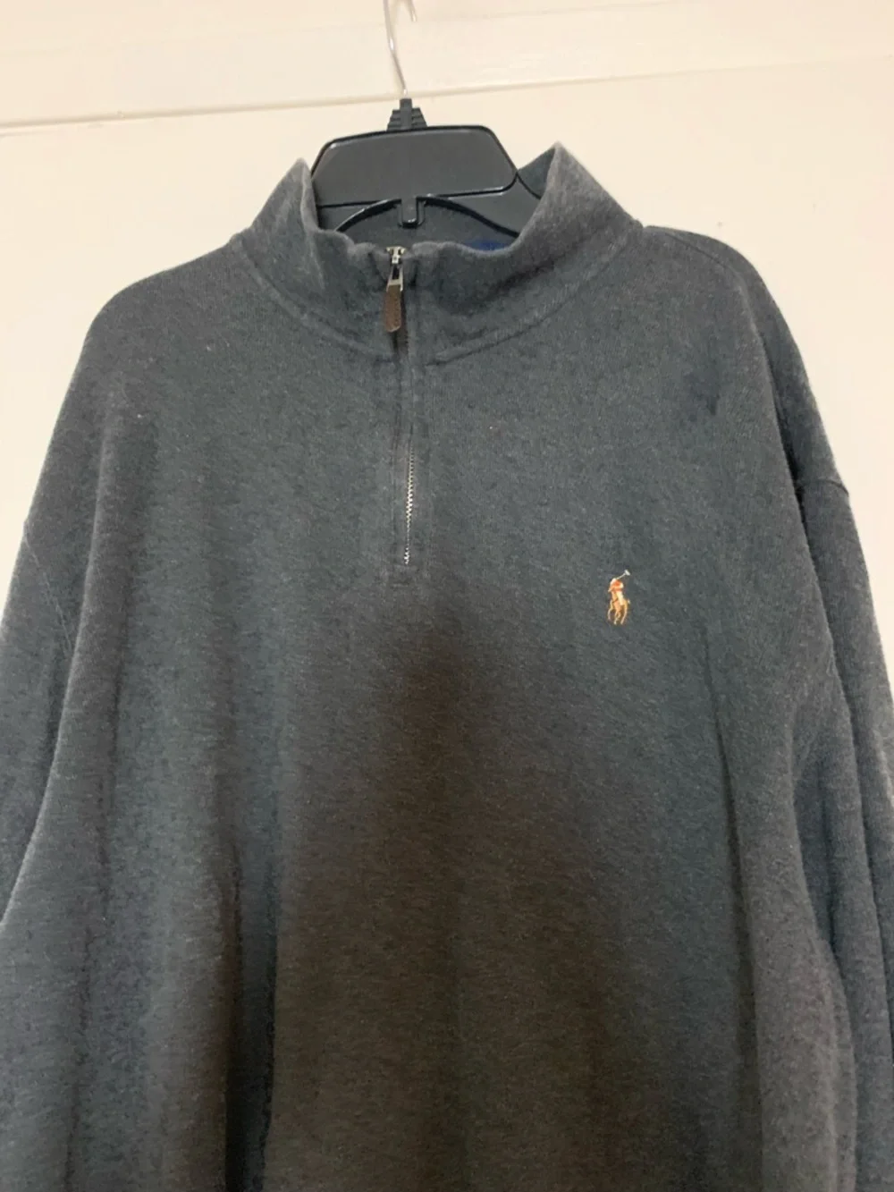 Polo Ralph Lauren Quater Zip Sweatshirt Top Grey Extra Large